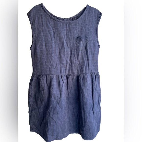 Roxy Girls Dress Dusty Blue with Pockets Size 12 - Picture 1 of 7